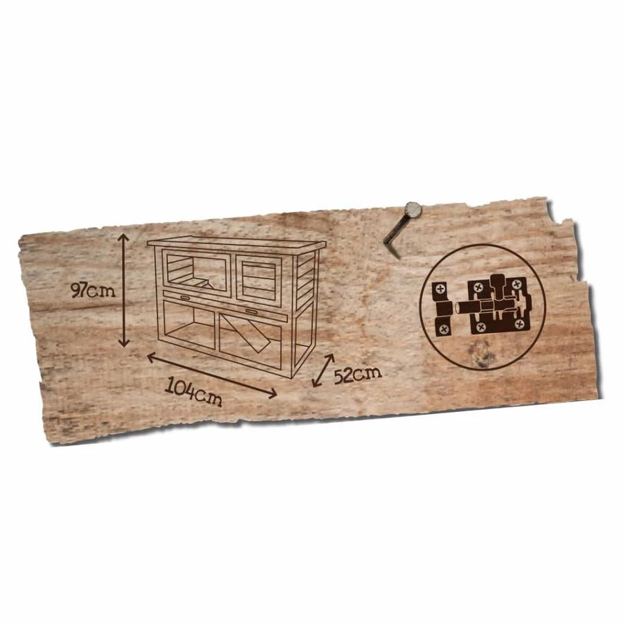 Duvo+ Woodland Konijnenhok Redmond Classic 2 Duvo+ Woodland Konijnenhok Redmond Classic - Afbeelding 2