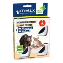 Edialux Muizen En Ratten Verjager 3 Pack | Voor 3 Ruimtes
