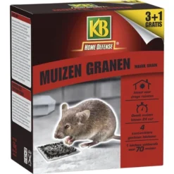 KB Home Defense Muizen Granen Alphachloralose 4 Lokdoosjes